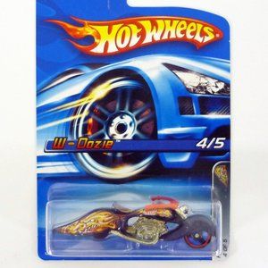 Hot Wheels W-Oozie #094 Highway Horror 4 of 5 Blue Die-Cast Motorcycle 2006